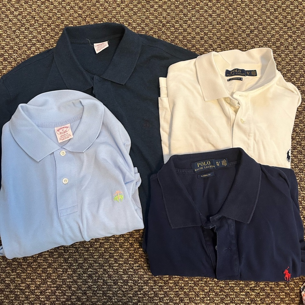 Lot of 4 XL cotton polo shirts